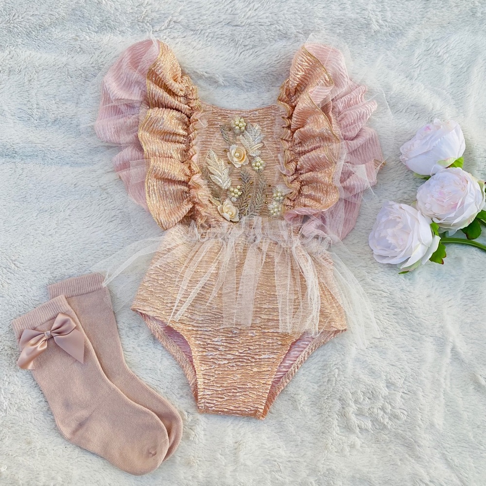 💕Beautiful Special Occasion Baby Girl Romper